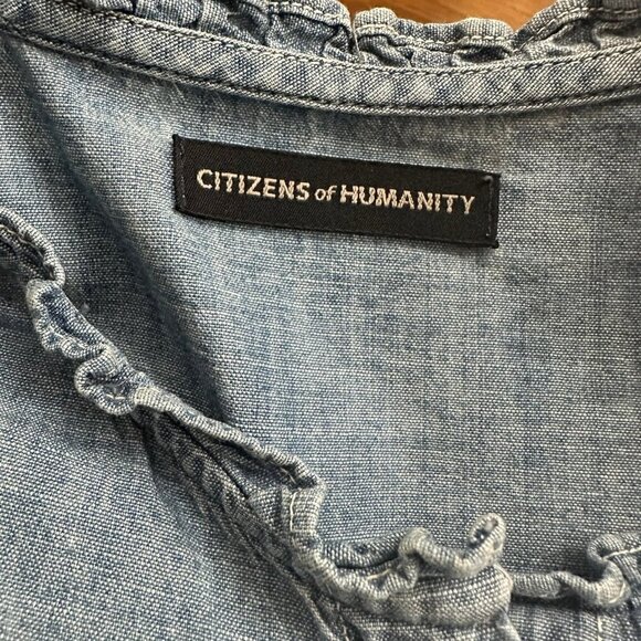 Citizens of Humanity Jolene Denim Blouse Size S - Picture 4 of 7